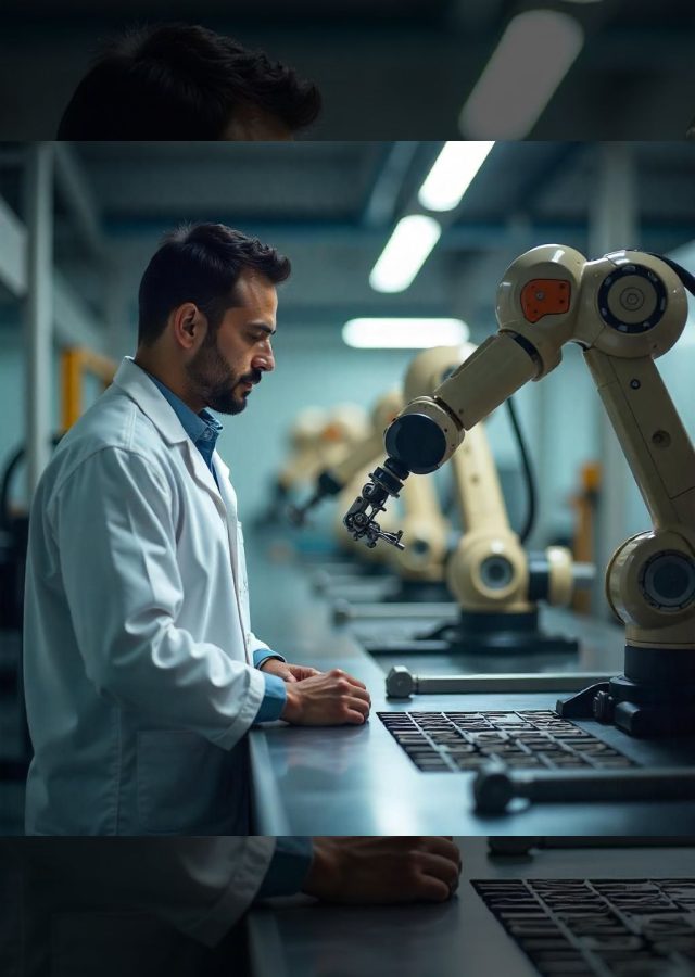 procesos industriales con brazos robóticos